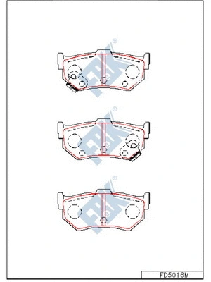 Brake Pad Set, disc brake (FD5016M)