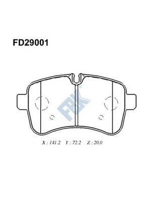 Brake Pad Set, disc brake (FD29001)