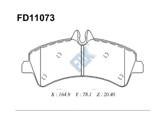 Brake Pad Set, disc brake (FD11073)