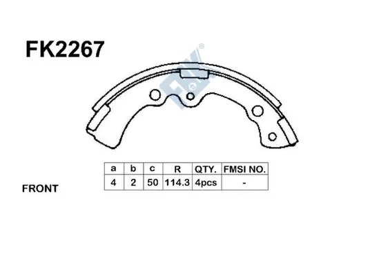 Brake Shoe Set (FK2267)