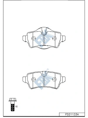 Brake Pad Set, disc brake (FD21133A)