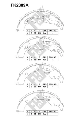 Brake Shoe Set (FK2389A)