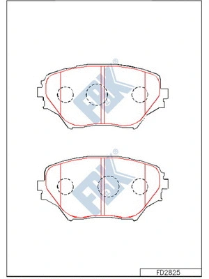 Brake Pad Set, disc brake (FD2825)