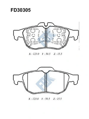 Brake Pad Set, disc brake (FD30305)