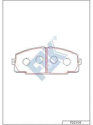 Brake Pad Set, disc brake (FD2104)