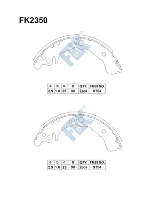 Brake Shoe Set (FK2350)