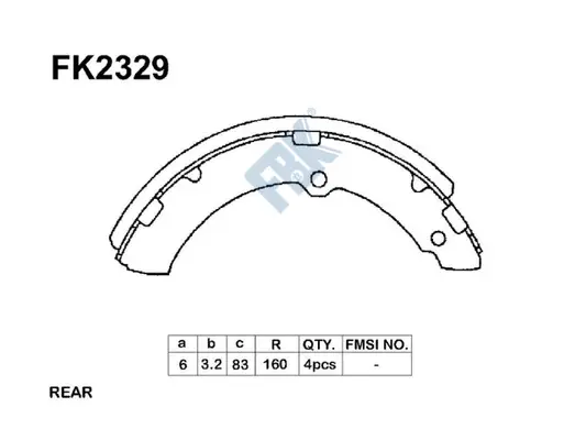 Brake Shoe Set (FK2329)