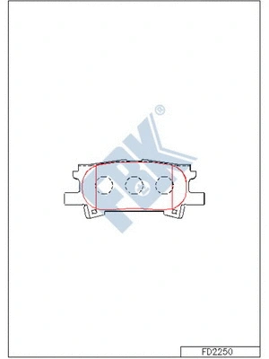 Brake Pad Set, disc brake (FD2250)