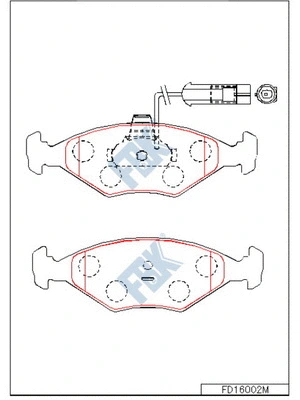 Brake Pad Set, disc brake (FD16002M)