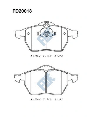 Brake Pad Set, disc brake (FD20018)