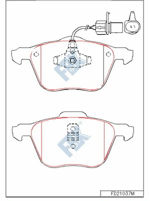 Brake Pad Set, disc brake (FD21037M)