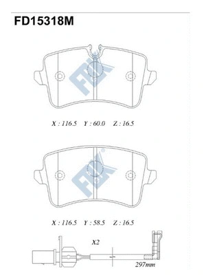 Brake Pad Set, disc brake (FD15318M)