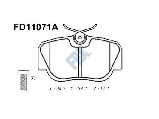 Brake Pad Set, disc brake (FD11071A)
