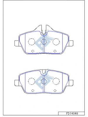 Brake Pad Set, disc brake (FD14049)