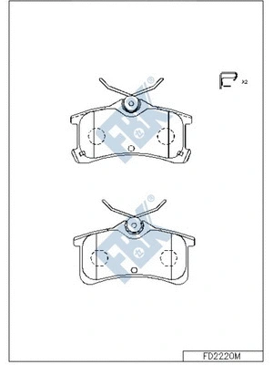 Brake Pad Set, disc brake (FD2220M)