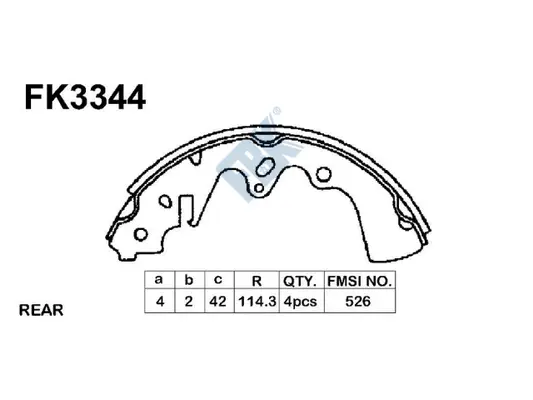 Brake Shoe Set (FK3344)