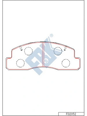Brake Pad Set, disc brake (FD2052)
