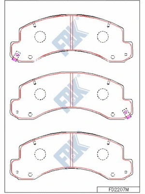 Brake Pad Set, disc brake (FD2207M)