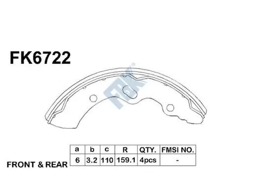 Brake Shoe Set (FK6722)