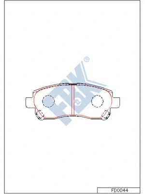 Brake Pad Set, disc brake (FD0044)
