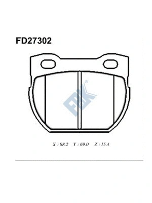 Brake Pad Set, disc brake (FD27302)