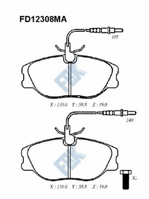 Brake Pad Set, disc brake (FD12308MA)