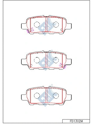 Brake Pad Set, disc brake (FD1302M)