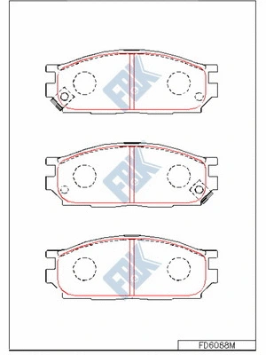 Brake Pad Set, disc brake (FD6088M)