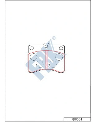 Brake Pad Set, disc brake (FD0004)