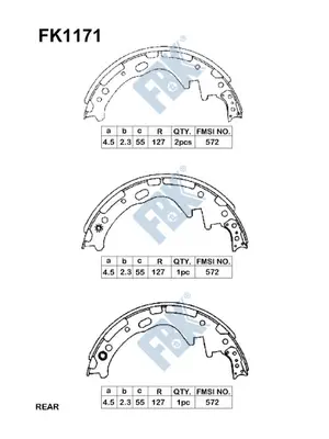 Brake Shoe Set (FK1171)