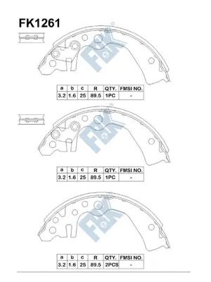 Brake Shoe Set (FK1261)