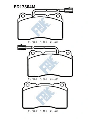 Brake Pad Set, disc brake (FD17304M)