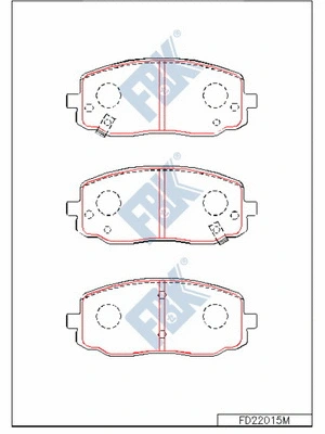 Brake Pad Set, disc brake (FD22015M)