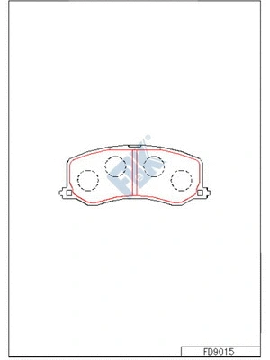 Brake Pad Set, disc brake (FD9015)
