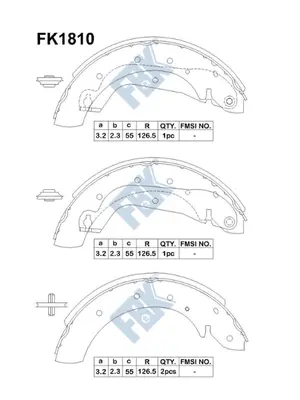 Brake Shoe Set (FK1810)