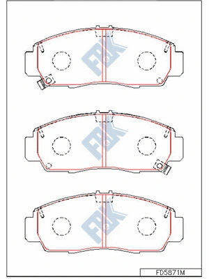Brake Pad Set, disc brake (FD5871M)