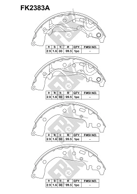 Brake Shoe Set (FK2383A)