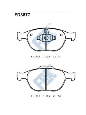 Brake Pad Set, disc brake (FD3877)