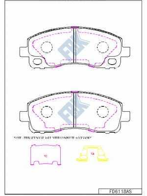 Brake Pad Set, disc brake (FD6118AS)