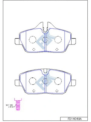 Brake Pad Set, disc brake (FD14049A)