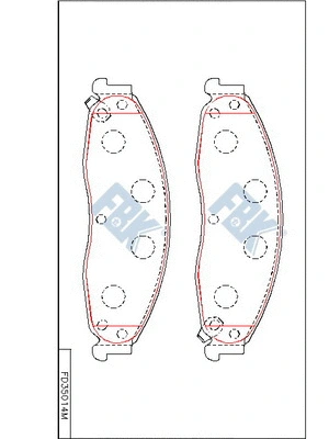 Brake Pad Set, disc brake (FD35014M)