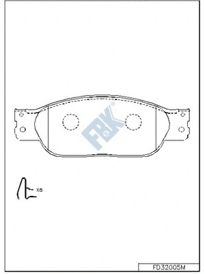 Brake Pad Set, disc brake (FD32005M)