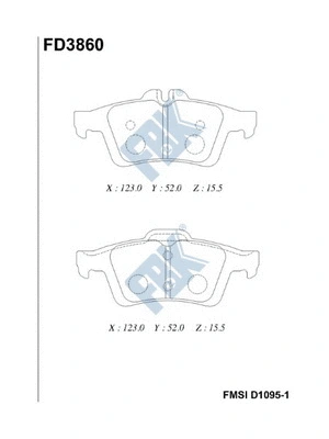 Brake Pad Set, disc brake (FD3860)