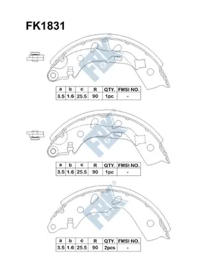 Brake Shoe Set (FK1831)
