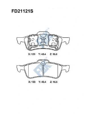 Brake Pad Set, disc brake (FD21121S)