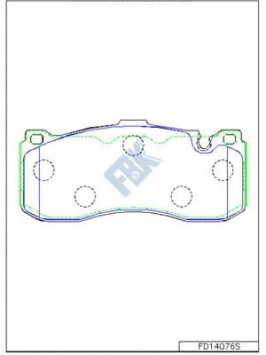 Brake Pad Set, disc brake (FD14076S)