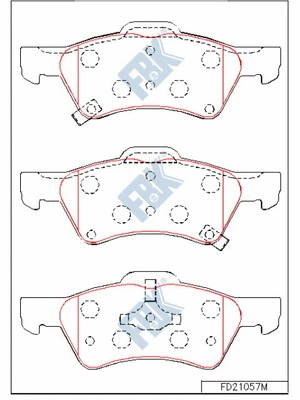 Brake Pad Set, disc brake (FD21057M)