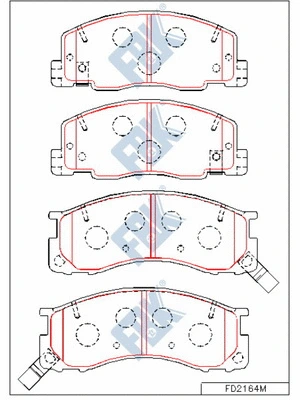 Brake Pad Set, disc brake (FD2164M)