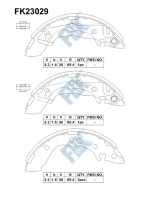 Brake Shoe Set (FK23029)