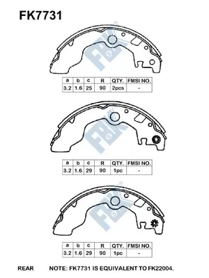 Brake Shoe Set (FK7731)